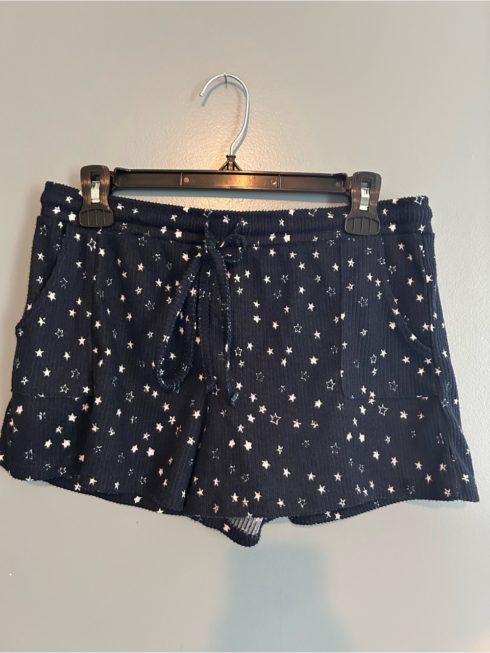 Lucky Brand Navy Star Print Elastic Waist Shorts